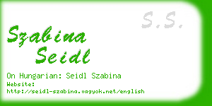 szabina seidl business card